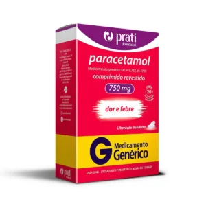 Paracetamol 750mg 20 comprimidos Prati Donaduzzi Genérico (cópia)