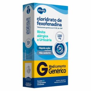 Cloridrato de Fexofenadina 120mg 10 Cp EMS Genérico