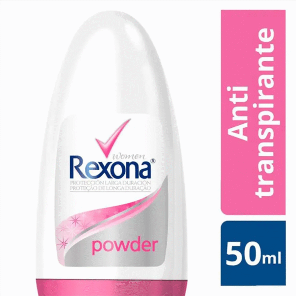 Desodorante Antitranspirante Roll-On Rexona Powder Dry Femino 48h Sem Álcool 50ml